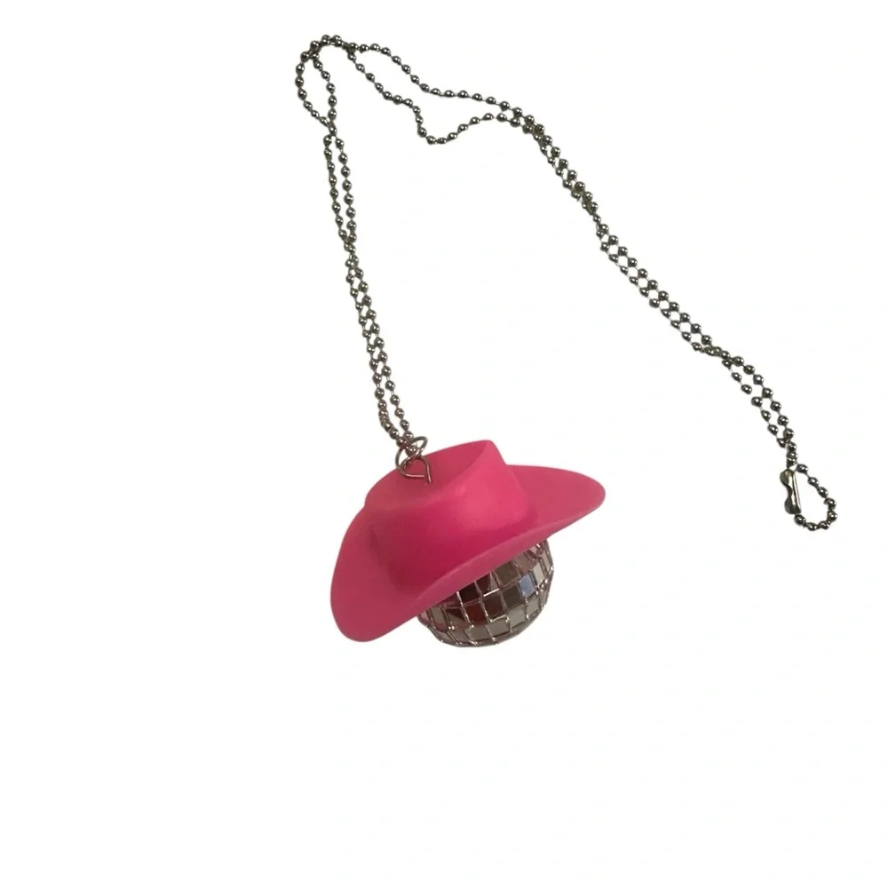 Pink Cowgirl Disco Ball Necklaces Set Of Four NEW